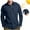 Navy, variant on Men's UPF 50 Long Sleeve Sun Shirt Quick Dry Fishing Hiking Shirt with Vented Back Chest Pockets Lightweight Outdoor Sports Shirt for Men
