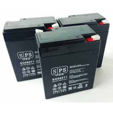 SPS Brand 6V 8.5Ah Replacement Battery (SG0685T1) for SureLites 26000105 (3 pack)