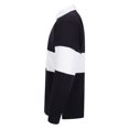 thumbnail image 3 of Front Row - Camiseta de Rugby Diseño de Paneles para Adultos Unisex (Marino/Blanco), 3 of 3