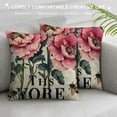 thumbnail image 3 of Qinduosi Pink Flower Decorative Throw Pillow Covers Set of , Floral Spring Summer Cushion Case Decor, Bloom with Grace Home Decoration for Sofa Couch, 3 of 5