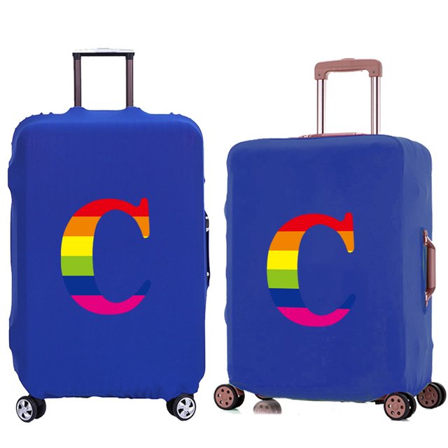 Suitcase Protective Cover Trolley Travel Suitcase Elastic Dustroof Cover Apply To 18-28 Inch Luggage Rainbow Series Pattern 8rainbow C S
