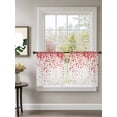 thumbnail image 2 of Red Polka Dot Sheer Curtains 2 Panels Set Watercolor Red Gradient Abstract Modern Lihgt Filtering Rod Pocket Voile Drape, Semi Sheer Window Curtains for Bedroom Living Room, 52"x45", 2 of 5