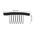thumbnail image 2 of OUNONA Wig Clip with Safety Pins 7Teeth Design Stainless Steel Prevent Slippage 50pcs Black, 2 of 5