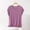 Hot Pink, variant on Womens Summer Tops Sevevn Women's Fashion Oversize Casual Solid Color Short Sleeve V-Neck Blouse