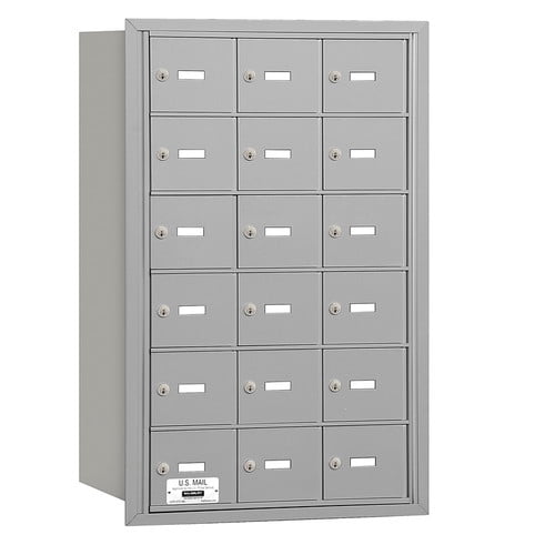 4B+ Horizontal Mailbox - 18 A Doors - Aluminum - Rear Loading - Private Access