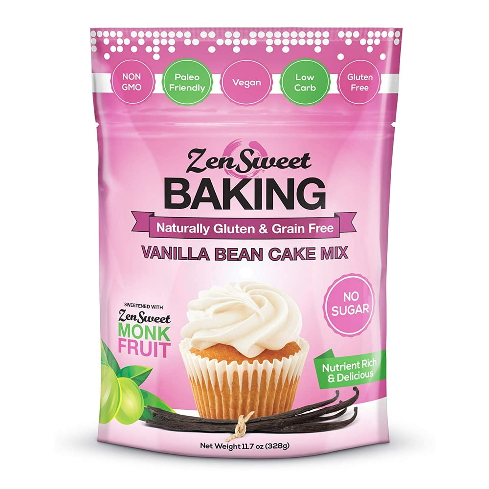 ZenSweet Baking Vanilla Bean Cake Mix Grain Free, Sugar ZenSweet Baking Vanilla Bean Cake Mix Grain Free, Sugar