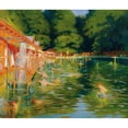 thumbnail image 3 of Ludwig Ferdinand Graf 17x15 Black Modern Framed Museum Art Print Titled - Swimming Pool (1905), 3 of 5