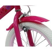 Micargi 16 inch Girl Kids Bike with Basket Girls with Training Wheels 4 5 6 7 Year Princess Toddler Barbie Pink