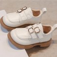 thumbnail image 4 of YUNAFFT Girls Flats Shoes Comfortable British Style Buckle Strap Casual Solid Color Loafers For 4-12Y School Party Daily Wear, 4 of 9