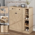 thumbnail image 7 of 42" Shoe Storage Cabinet with Doors & Drawers - White Modern Entryway Organizer with 4 Tiers & 3 Adjustable Shelves, Stable Shoe Rack for Front Door, Hallway (Fits 12-16 Pairs), 7 of 7