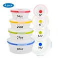 thumbnail image 4 of Ecoberi Collapsible Multicolor Silicone Microwave Safe Food Storage Containers, 4-Count, 4 of 8