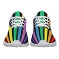 thumbnail image 3 of Unisex Rainbow Sneakers, LGBT Shoes for Men Women Lightweight Breathable Running Shoes White Size 10.5, 3 of 7