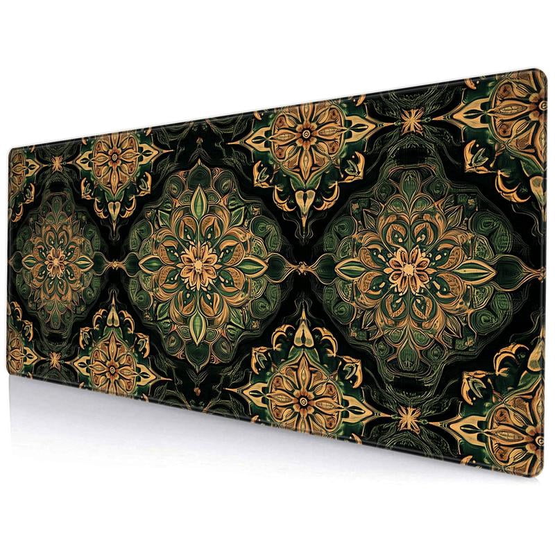 HELLOYOUNG Floral Mouse Pad, Large Gaming Mouse Mat with Non-Slip Rubber Base, Waterproof Rectangular Desk Pad for Keyboard & Mouse, Home Office Desk Accessoriess Gift for Women