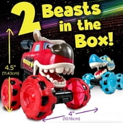 Stargo 2 Pack Monster Truck Toys [Shark & Bull] - Light Up Chomping Pull Back Trucks | Birthday Gifts For Toddlers, Boys Toys, Monster Truck Children’s Toys For Kids, Boys Ages 3, 4, 3-5 4-6 5-7 4-8