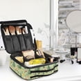 thumbnail image 5 of FORMRS Travel Makeup Bag Large Capacity Train Case Cosmetic Organizer with Adjustable Dividers, Cartoon Forest Animals, 5 of 8