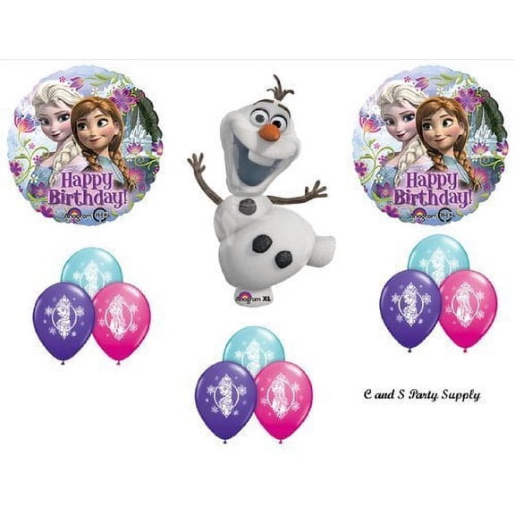 Frozen Olaf Anna & Elsa Disney Movie BIRTHDAY PARTY Balloons Decorations Supplies by Anagram