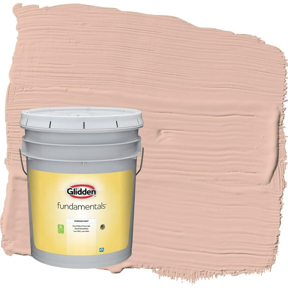 Glidden Fundamentals Adorable / Orange Semi-Gloss Interior Paint, 5 Gallon
