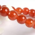 thumbnail image 2 of Angelstones Red Dragon Skin Agate 8mm Round Beads Stretch Bracelet 7" Unisex, 2 of 2