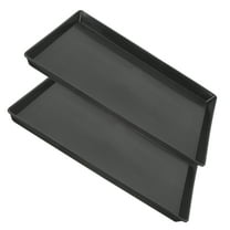 ELAYARD 2-Pack Black ABS Dog Crate Trays Bottom Pan for Pet Care and Daily Use by Pet Owners