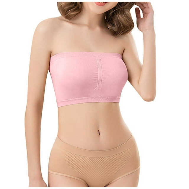 DPTALR Soutien-Gorge Sans Bretelles Extensible pour Femmes, Bandeau d'Été, Soutien-Gorge Sans Bretelles Grande Taille, Soutien-Gorge Sans Fil Confortable