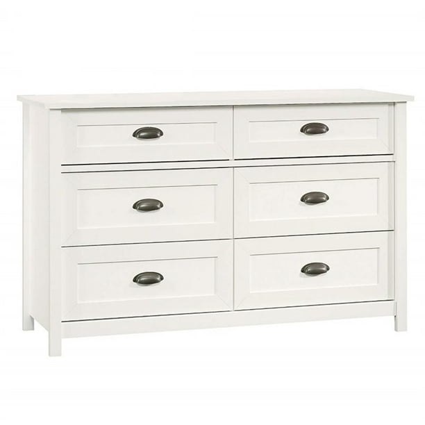 Pemberly Row Sy 6 Drawer Dresser In, Tall Long White Dresser