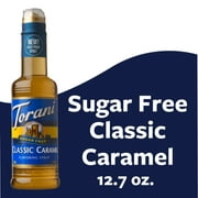 Torani Sugar Free Classic Caramel Syrup, Zero Calorie, Authentic Coffeehouse Bottled Syrup, 12.7 oz