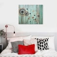 thumbnail image 4 of Nawypu  Turquoise Dandelion Butterflies Canvas Wall Art Prints Gallery Wrapped Ready to Hang Rustic Home Bedroom Office Country Farmhouse Wall Decoration, 4 of 4
