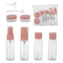 Unique Bargains 6 Pcs Travel Container Set Portable Travel Bottles Set Pink