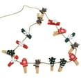 thumbnail image 6 of 10Pcs Christmas Wood Clips Christmas Tree Photo Clips Elk Gloves Snowflake Clothespins DIY Photo Pegs for Home School Art Craft Decor, 6 of 7
