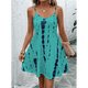 thumbnail image 4 of Vestido de Verano para Mujer, con Tirantes Finos, Informal, Estampado, Bohemio, Floral, para Playa, Verde, Talla M, 4 of 9