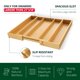 thumbnail image 5 of ROYAL CRAFT WOOD Organizador de cajones de cocina de bambú de lujo – Organizador de utensilios expandible para cajón – Soporte para utensilios y cubiertos y bandeja para cubiertos (natural 19.6" x 17", 5 of 5