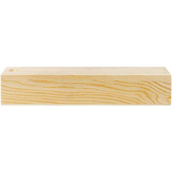 Darice Unfinished Wood Pencil Box with Sliding Lid 8.25 X 1.57 X 1.57 Inches