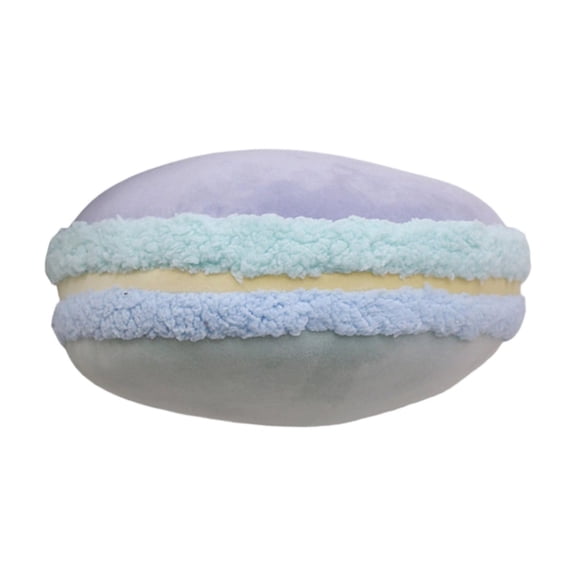 Macaron Round Pillow, Colorful Soft Plush Decorative Cushion for Kids Gift and Home Decor, 12.6 Inch Sweet Round Throw Pillow for Sofa Bed and Living Room, Purple