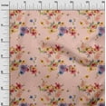 thumbnail image 2 of oneOone Cotton Poplin Peach Fabric Flower Watercolor Sewing Craft Projects Fabric Prints By Yard 56 Inch Wide, 2 of 4