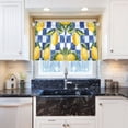 thumbnail image 5 of Yayeee Kitchen Curtains Tier Pair Light Filtering 27"x24" Rod Pocket Short Cafe Window Panel, Lemon Checkered, 5 of 7