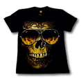 thumbnail image 2 of Skull with nose ring Glow in the Dark HD Hot Rock T-Shirt, 2 of 7