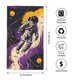 thumbnail image 2 of Fotbe Astronaut Floating purple Space Toalla Premium con Patrón, Toalla de Microfibra de Secado Rápido, Ligera y Altamente Absorbente (27.5x16in), Ideal para Uso Diario, 2 of 6