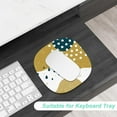thumbnail image 3 of ERDS-Small Mouse Pad 6.6 Inch, Takes up Wrist and Mouse Space, Waterproof Compact Mini Mouse Mat for Laptop Computer Wireless Mouse Keyboard Home Office Travel,Yellow White, 3 of 4