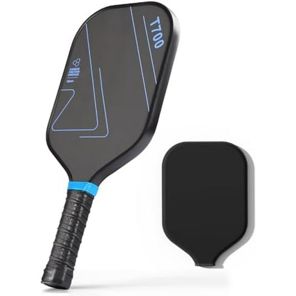 Pickleball Paddles: Carbon Fiber Pickleball Paddle with T700 Textured 16mm Power Polymer Core Lightweight Pickleball Racket for Strong Spin Training Indoor/Outdoor (Black)$$Sport & Recreation Other