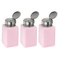 thumbnail image 1 of 3pcs Dispensadores de Alcohol Solvente 180ml(6oz) con Bomba de Dispensación de Líquido y Tapa de Acero Inoxidable Sellada para Acetona, Limpiador, Rosa, 1 of 6