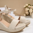 thumbnail image 5 of Taylonsss Women's Plus Size Fashion Casual Beach Wedge Sandals with Adjustable Ankle Strap Comfortable Footbed for Spring Summer Vacation Daily Wear, 5 of 9