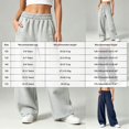 thumbnail image 4 of Mnyotv Girls Wide Leg Pants High Waisted Baggy Trousers Lightweight Sweatpants with Pockets for Girl Size 8-9 Years, 4 of 7