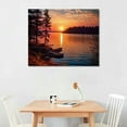 thumbnail image 2 of GOSMITH  Fishing Lake Sunset Canvas Wall Art Print With Timer Canvas Canvas Wall Art Print Design, 2 of 4