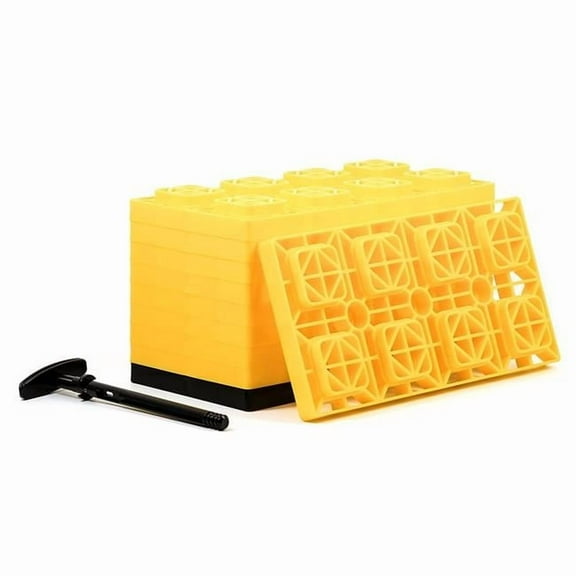 4 x 2 in. FasTen Leveling Block with T-Handle, Yellow