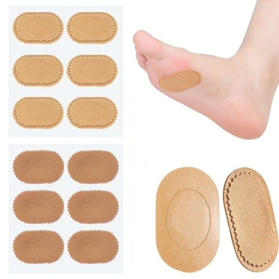 Bunion Cushions Pads,12 Pcs Protector Patches, Bunion Pain Relief Pads,Toe Cushion Patches to Wear with Shoes,Foot Callus Patches,Foot Blister Pads, Adhesive Tape Anti-Slip Corn Remover Guards