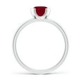 thumbnail image 2 of ANGARA Natural Semi Bezel-Set 1 ct Ruby Solitaire Engagement Ring in 14K White Gold for Women (Size-6mm) | July Birthstone Jewelry for Her | Natural Ruby Rings, 2 of 9