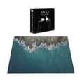 thumbnail image 3 of Ambesonne Coastal Jigsaw Puzzle Durable Cardboard, Sea Lashes Against Coast, 1000 pcs, Cadet Blue and Dark Sepia, 3 of 5