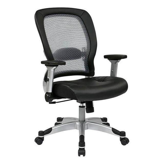 Scranton & Co Contemporary Fabric Adjustable Air Grid Back Office Chair in Gray