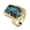 Kyanite, variant on Natural Stone Ring Adjustable Unisex Irregular Shape Kyanite Black Tourmaline Gemstone Jewelry Gift for Jewelry Lovers