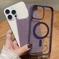 thumbnail image 4 of Clear Case with Glitter Paper for Apple iPhone 15 Plus, Compatible with Magsafe Anti-Yellow Hybrid Protection Shockproof Bumper Stylish Phone Case for iPhone 15 Plus, Gray, 4 of 6